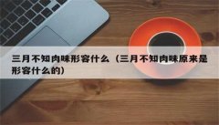 三月不知肉味形容什么 出自哪里